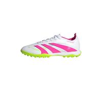adidas Unisex Zapatilla de fútbol Predator League moqueta, Cloud White/Lucid Pink/Lucid Lemon, 42