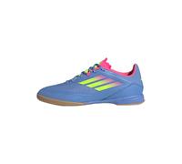 adidas Unisex Zapatilla de fútbol sala F50 League Indoor, Blue Fusion/Lucid Lemon/Lucid Pink, 42
