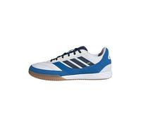 adidas Unisex Zapatilla de fútbol Sala Top Sala Competition 2 Indoor, Cloud White/Dark Blue/Silver Metallic, 41 1/3