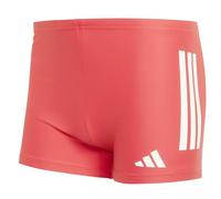 adidas Uomo 3 Stripes Swim Boxers, Semi Lucid Red/White, 34