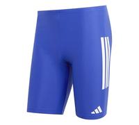 adidas Uomo 3 Stripes Swim Jammers 8 Inch, Semi Lucid Blue/White, 34