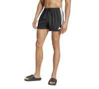 adidas Uomo 3 Stripes Swim Shorts 3 Inch, Black/White, XL