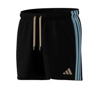 adidas Uomo 3 Stripes Swim Shorts 5 Inch, Black, L