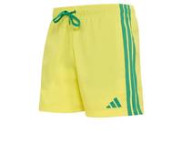 adidas Uomo 3 Stripes Swim Shorts 5 Inch, Bright Yellow/Bold Green, L