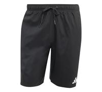 adidas Uomo 3 Stripes Swim Shorts 8 Inch, Black/White, XS
