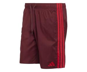 adidas Uomo 3 Stripes Swim Shorts 8 Inch, Shadow Red/Better Scarlet, L