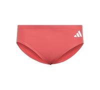 adidas Uomo 3 Stripes Swim Trunks, Semi Lucid Red/White, 36