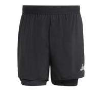 adidas Uomo adi365 Running Essentials 2in1 Shorts, Black, L