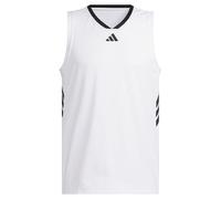 adidas Hombre Basketball Legends Tank, White/Black, S