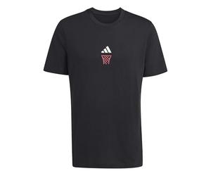 adidas Uomo ANX Hoop Graphic T-Shirt, Black, L