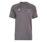 adidas Uomo Audi Formula One Team Driver Jersey Replica Short Sleeve Men, Grey strata/Iron Met., S