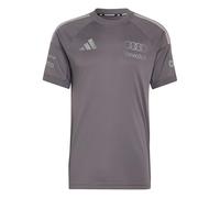 adidas Uomo Audi Formula One Team Driver Jersey Replica Short Sleeve Men, Grey strata/Iron Met., XL