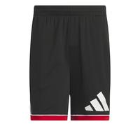 adidas Uomo Basketball Badge of Sport Short, Black/Red, XL 7 Inch