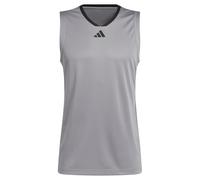adidas Hombre Basketball Legends Tank, Grey Three/Black, S