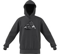 adidas Uomo Camo Modern Logo Graphic Hoodie, Grey Five, XL