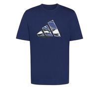 adidas Uomo Camo Modern Logo Graphic T-Shirt, Dark Blue, 4XL