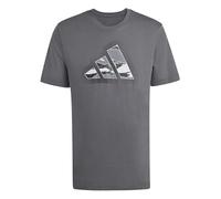 adidas Uomo Camo Modern Logo Graphic T-Shirt, Grey Five, 3XL