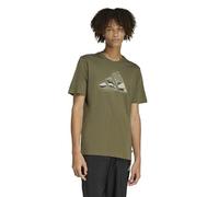 adidas Uomo Camo Modern Logo Graphic T-Shirt, Olive strata, M Tall
