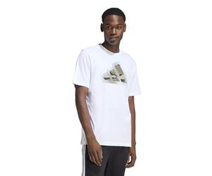 adidas Uomo Camo Modern Logo Graphic T-Shirt, White, L