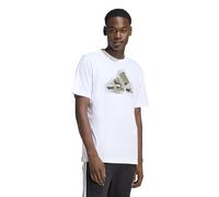 adidas Uomo Camo Modern Logo Graphic T-Shirt, White, M
