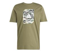 adidas Uomo Camo Shape Graphic T-Shirt, Olive strata, XXL