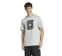 adidas Uomo Camo Shape Graphic T-Shirt, Wonder Silver, S