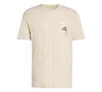 adidas Uomo Camo Woven Pocket Graphic T-Shirt, Wonder Alumina, XL