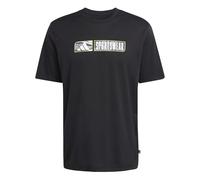 adidas Uomo Climacool Camo Linear Graphic T-Shirt, Black, XL
