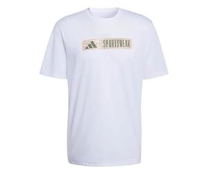adidas Uomo Climacool Camo Linear Graphic T-Shirt, White, XL