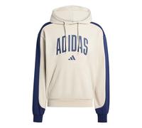 adidas Uomo Collegiate Fleece Hoodie, Wonder Alumina/Dark Blue, M