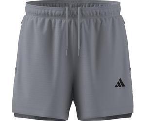 adidas Uomo D4T Power Essentials Workout Mesh Shorts, halo Silver, XL 5 Inch