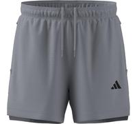adidas Uomo D4T Power Essentials Workout Mesh Shorts, halo Silver, XXL 5 Inch