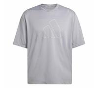 adidas Uomo D4T Power Essentials Workout Mesh T-Shirt, halo Silver, XS