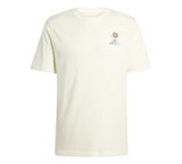 adidas Uomo Earth Day Basketball Graphic T-Shirt, Off White, S