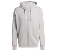 adidas Uomo Entrada26 Full Zip Hoodie, Team Light Grey/White, S