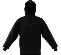 adidas Uomo Essential Three Stripes Fleece Hoodie, Black/Carbon, XXL