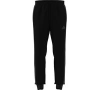 adidas Uomo Essential Three Stripes Fleece Pant, Black/Carbon, L