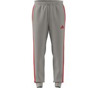 adidas Uomo Essential Three Stripes Fleece Pant, Wonder Alumina/Pure Ruby, M Short