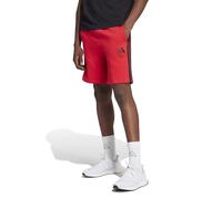 adidas Uomo Essential Three Stripes Fleece Short, Pure Ruby/Black, M