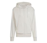 Adidas Uomo Essential Three Stripes French Terry Fullzip Hoodie, Wonder Alumina/White, XL
