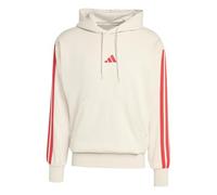 adidas Uomo Essential Three Stripes French Terry Hoodie, Wonder Alumina/Pure Ruby, S