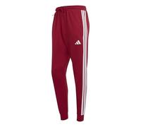 adidas Uomo Essential Three Stripes French Terry Pant, Active Maroon/White, L