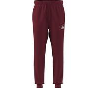 adidas Uomo Essential Three Stripes French Terry Pant, Active Maroon/White, M