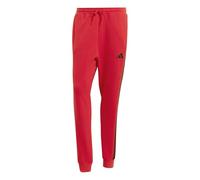 adidas Uomo Essential Three Stripes French Terry Pant, Pure Ruby/Black, L