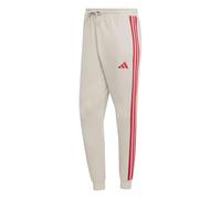 adidas Uomo Essential Three Stripes French Terry Pant, Wonder Alumina/Pure Ruby, M