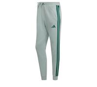 adidas Uomo Essential Three Stripes French Terry Pant, Wonder Sage/Collegiate Green, XXL