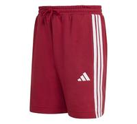 adidas Uomo Essential Three Stripes French Terry Short, Active Maroon/White, M
