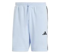 Adidas Uomo Essential Three Stripes French Terry Short, Glow Blue/Black, L
