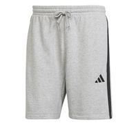 Adidas Uomo Essential Three Stripes French Terry Short, Medium Grey Heather/Black, M