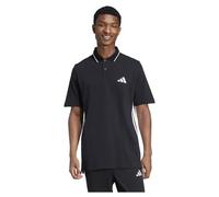 adidas Hombre Essential Three Stripes Pique Polo Shirt, Black/White, S